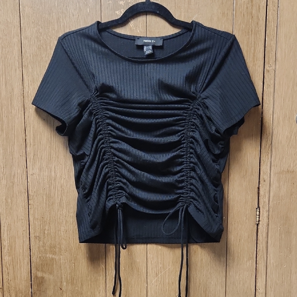Black Ruched Top
